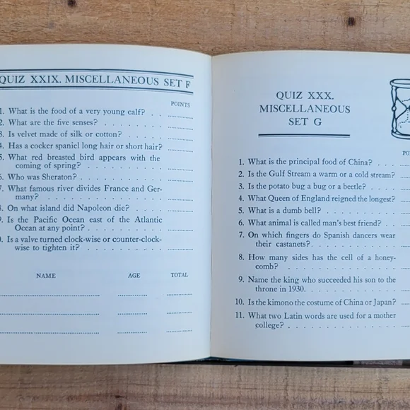 Vintage 1942 School Book: The Junior Quiz Book By Sylvia Weil And Rosetta C. Gol - Picture 9 of 16